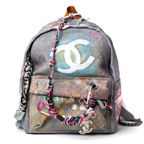 chanel backpack canvas